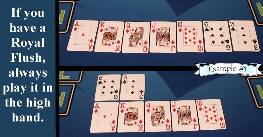 This picture is an example of a Royal Flush