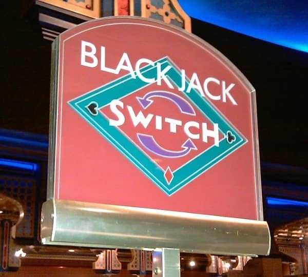 A Blackjack Switch sign