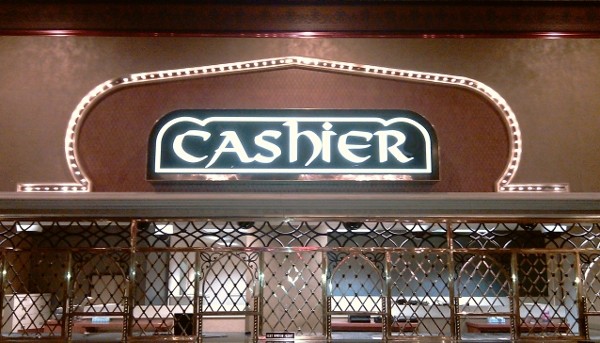 The cage or the cashier