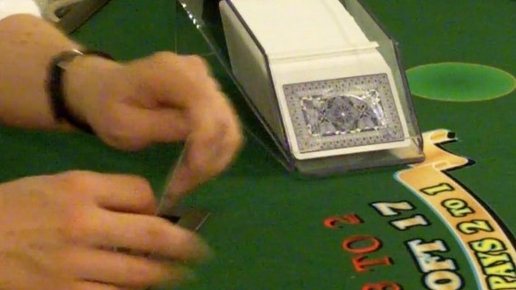 picture of the dealer using the shoe picture of the dealer using the shoe