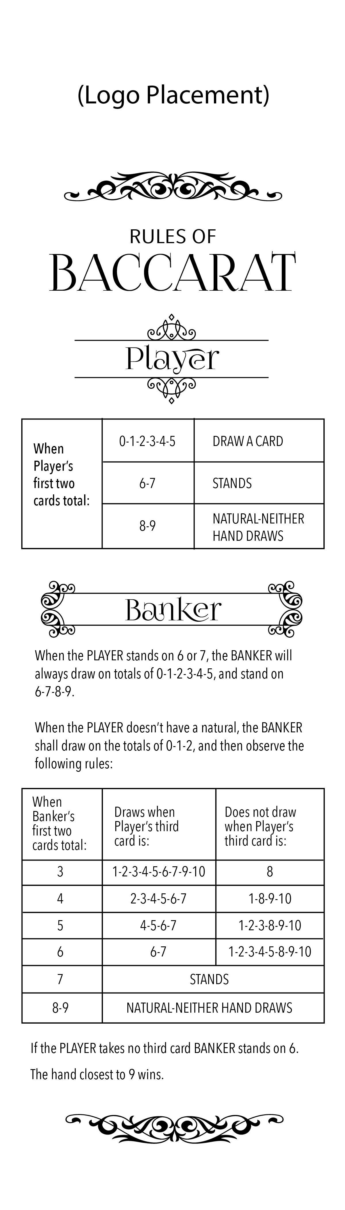 baccarat card front