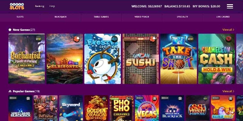 Super Slots Homepage